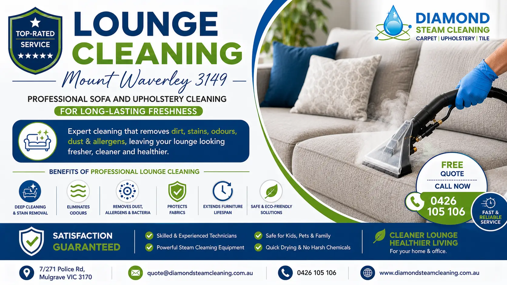Top-Rated Lounge Cleaning Mount Waverley 3149 – Professional Sofa and Upholstery Cleaning for Long-Lasting Freshness 1 Professional lounge cleaning in Mount Waverley 3149 for sofa and upholstery steam cleaning